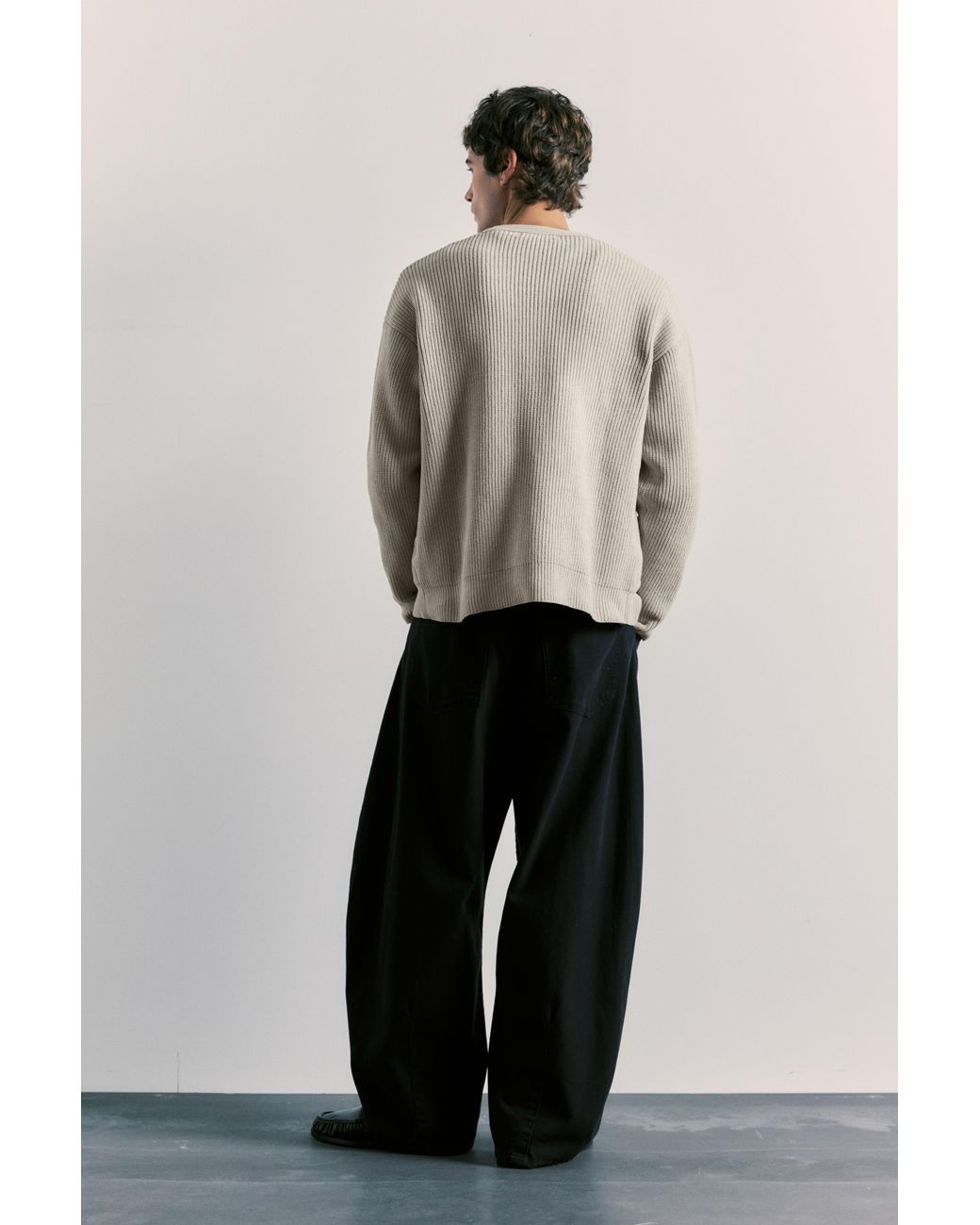Pull&Bear Black Buttoned Cardigan for men