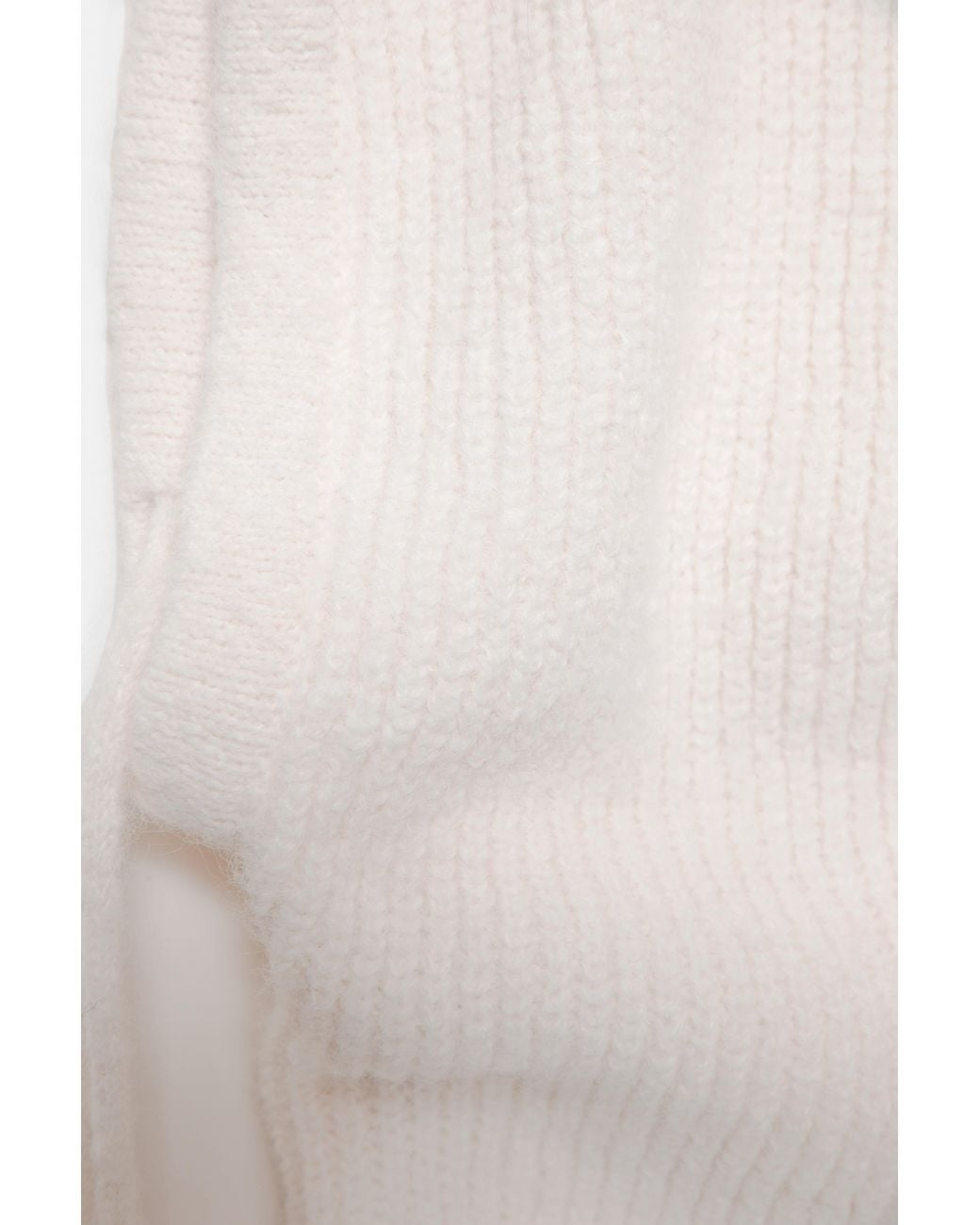 Pull&Bear White Ribbed Knit Balaclava