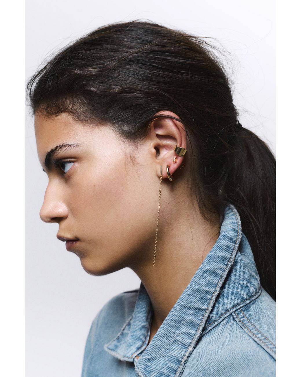 Pack Orecchini Earcuff di Pull&Bear in White