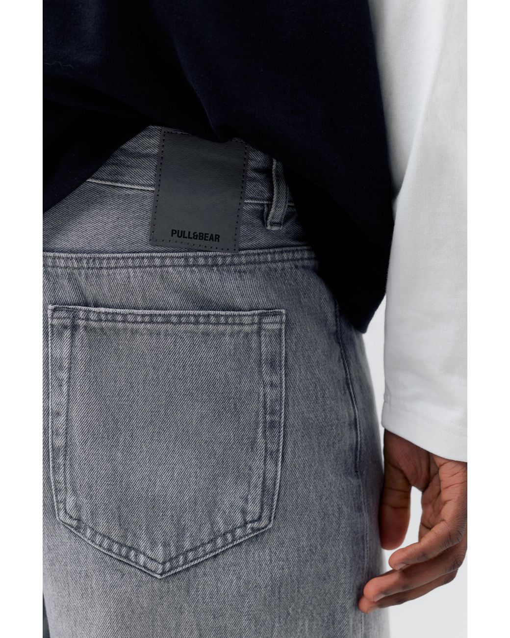 Pull&Bear Blue Standard Denim Bermuda Shorts for men
