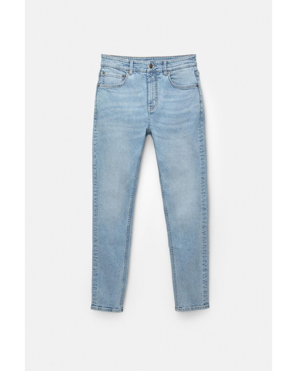 Pull&Bear Blue Basic Skinny Jeans for men