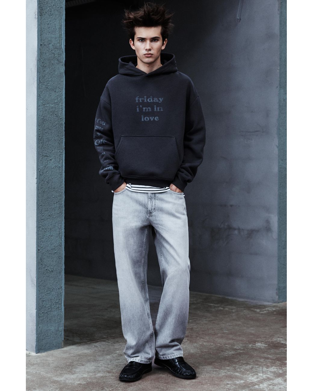 Pull&Bear Blue The Cure Sweatshirt With Hood for men