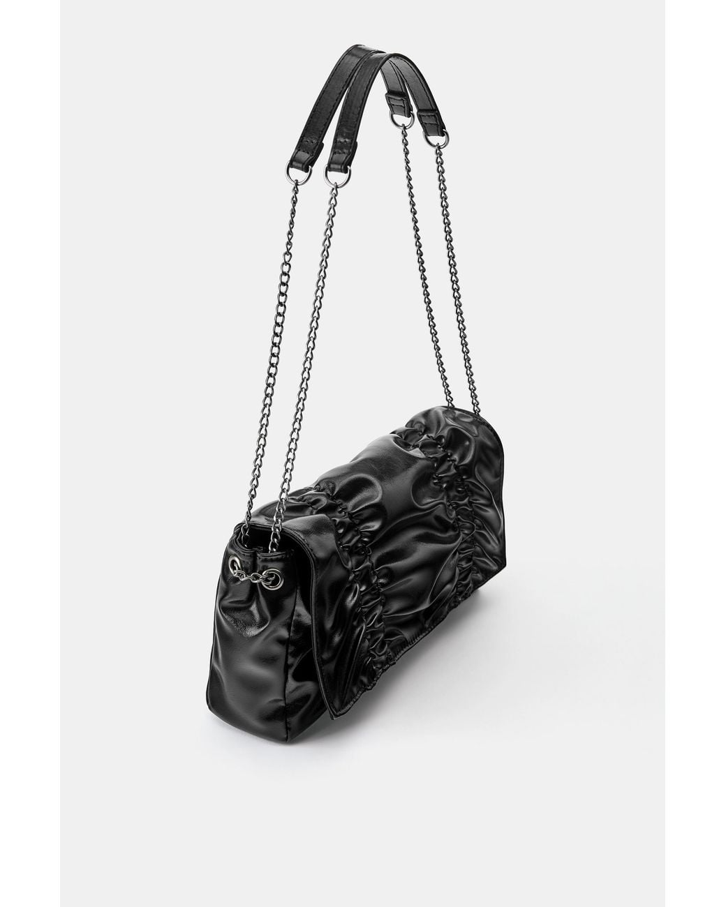 Pull&Bear Black Gathered Bag