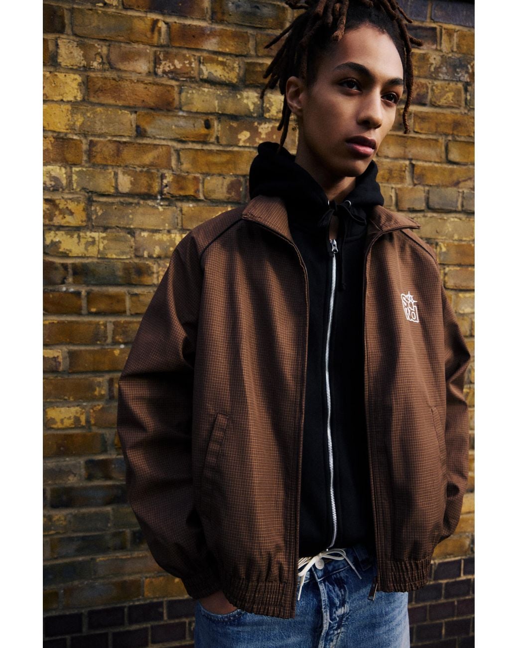 Pull&Bear Brown Stwd Check Jacket for men