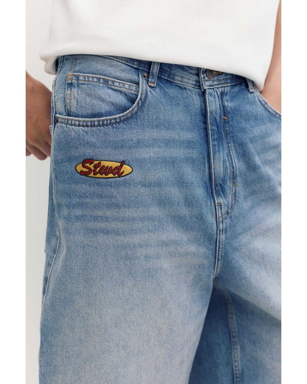Pull&Bear Multicolor Skater Denim Bermuda Shorts for men