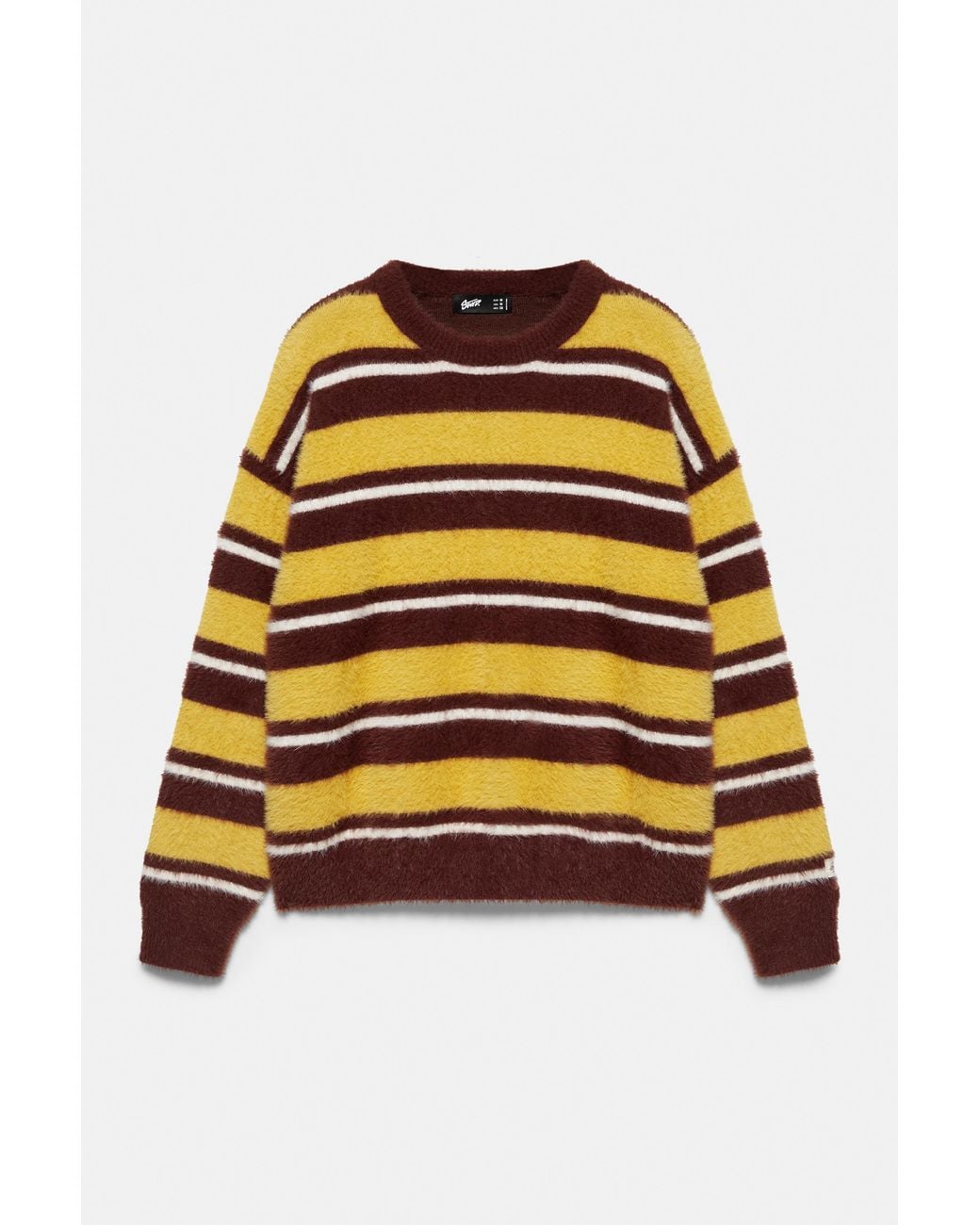 Pull&Bear Natural Striped Knit Jumper for men