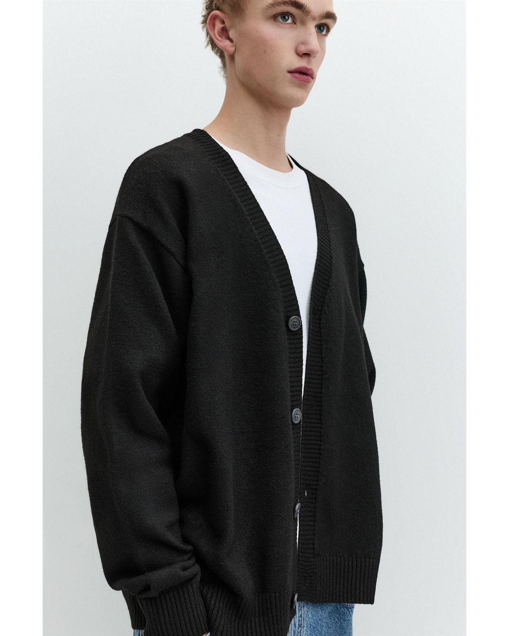 Cardigan Basic di Pull&Bear in Blue da Uomo