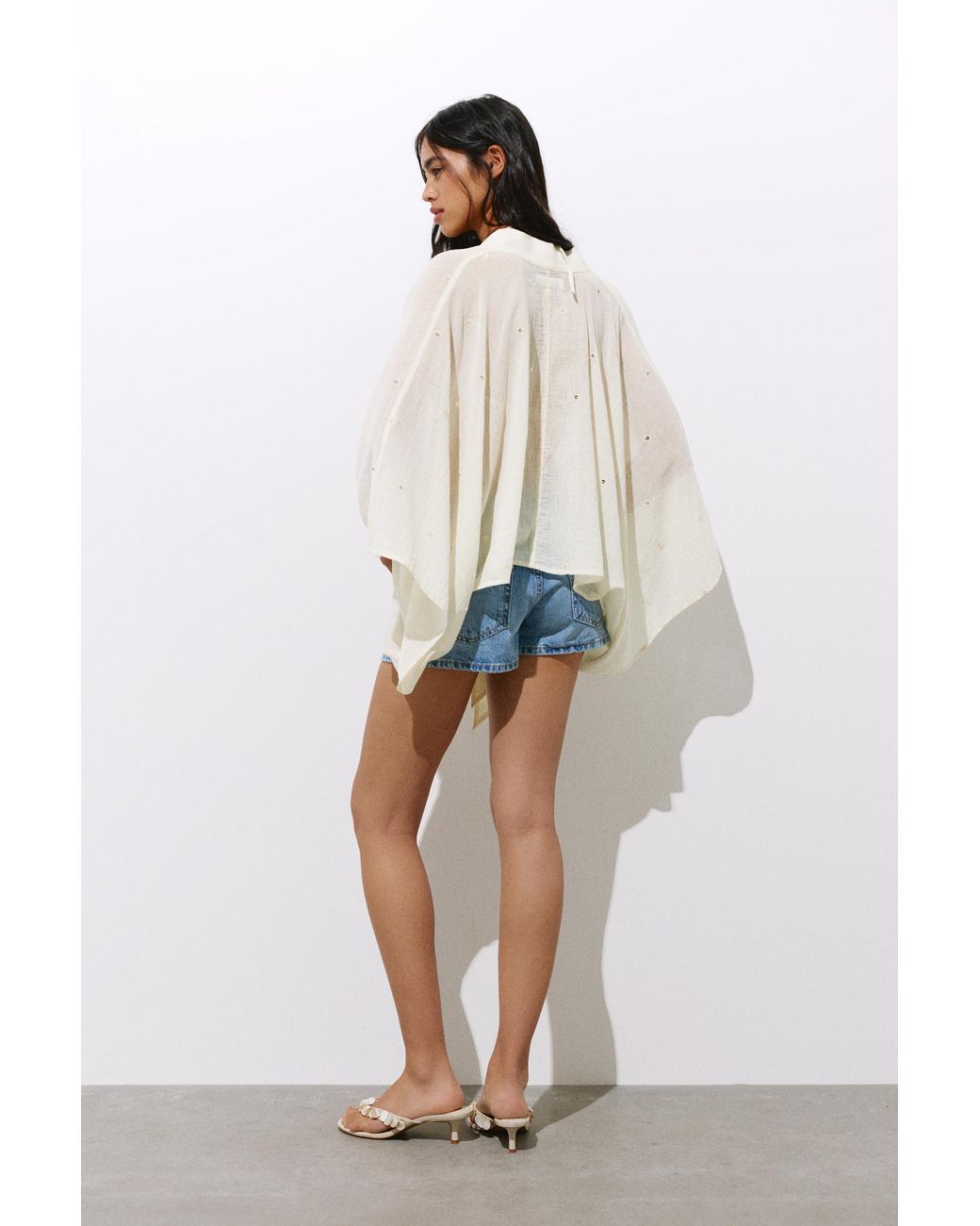 Pull&Bear Kimono Met Spiegels in het Black