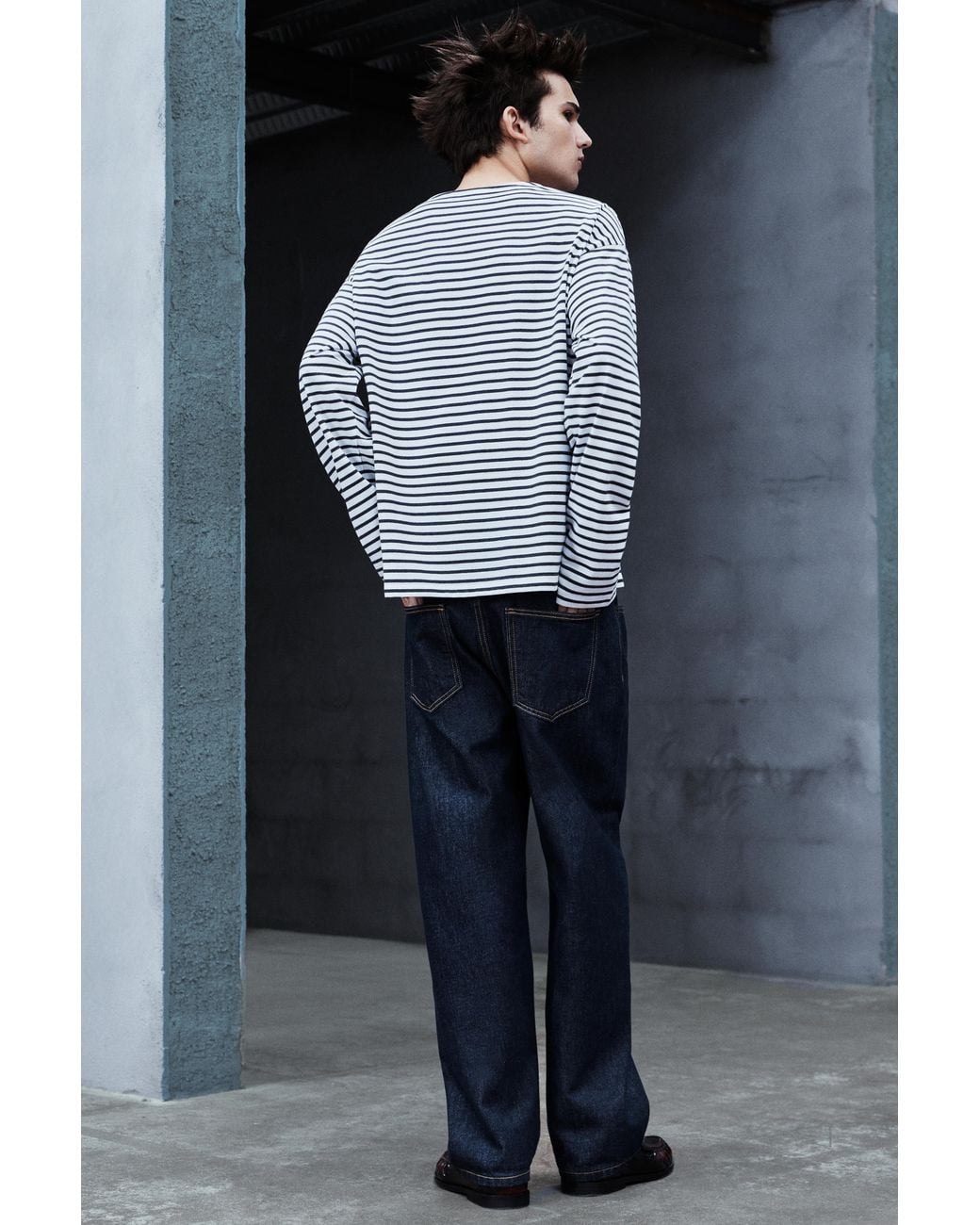Pull&Bear Black The Cure Striped T-Shirt for men