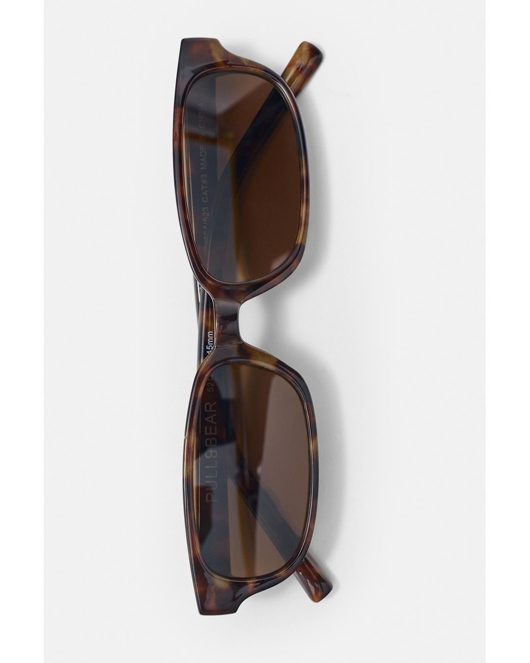 Pull&Bear White Rechteckige Sonnenbrille