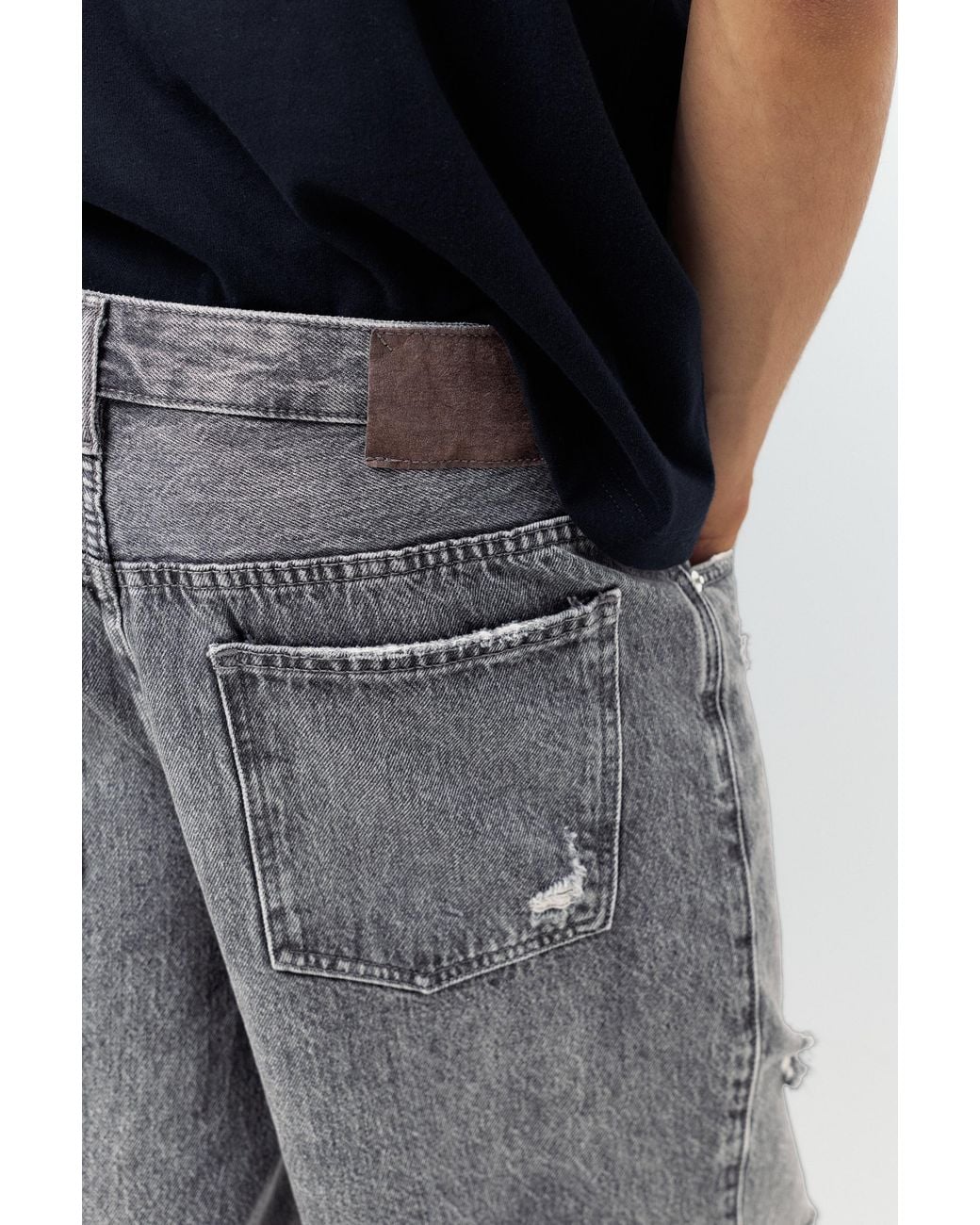 Pull&Bear Multicolor Straight-Leg Denim Bermuda Shorts for men