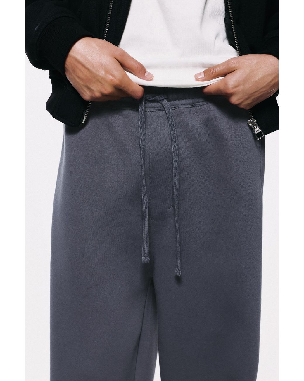 Pull&Bear Blue Basic Baggy Tracksuit Bottoms for men