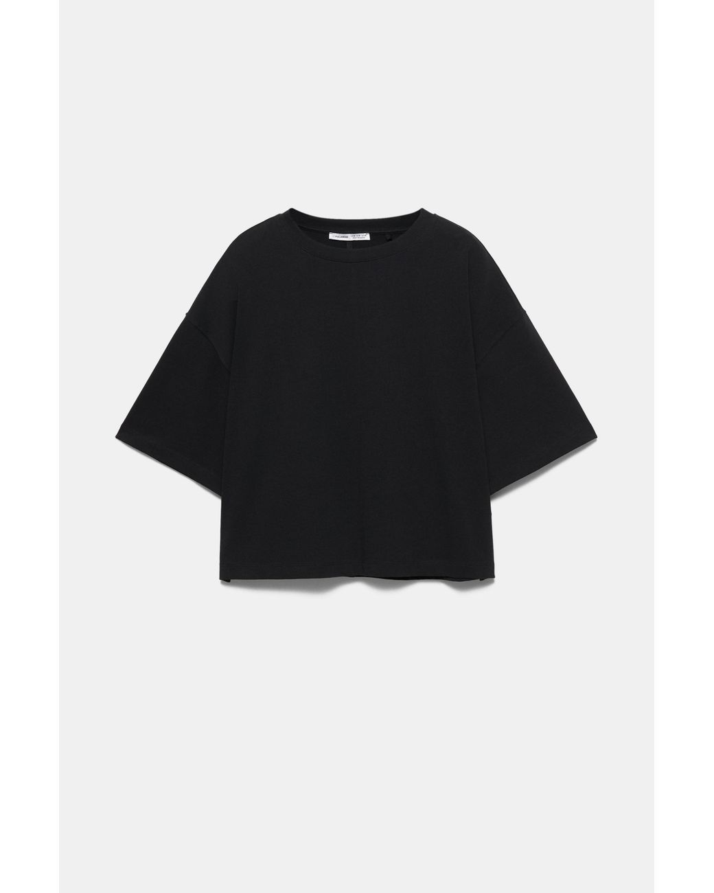 Pull&Bear Black Boxy Fit Short Sleeve T-Shirt