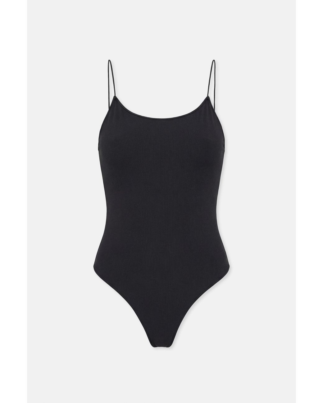 Pull&Bear Black Basic Strappy Swimsuit