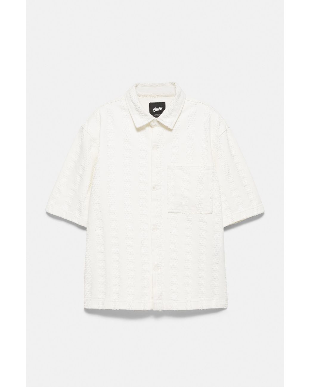 Pull&Bear Jacquard Overhemd in het White voor heren