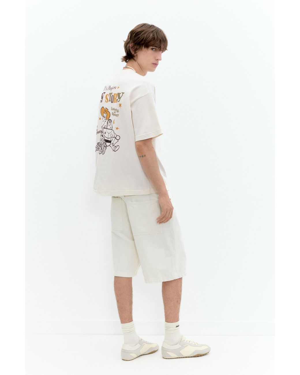 Pull&Bear White Oversize Toy Story T-Shirt for men