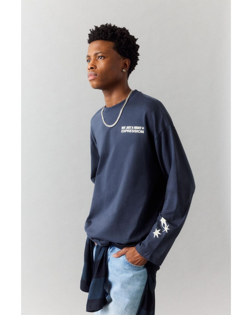 T-Shirt Texte Étoiles Pull&Bear pour homme en coloris Black