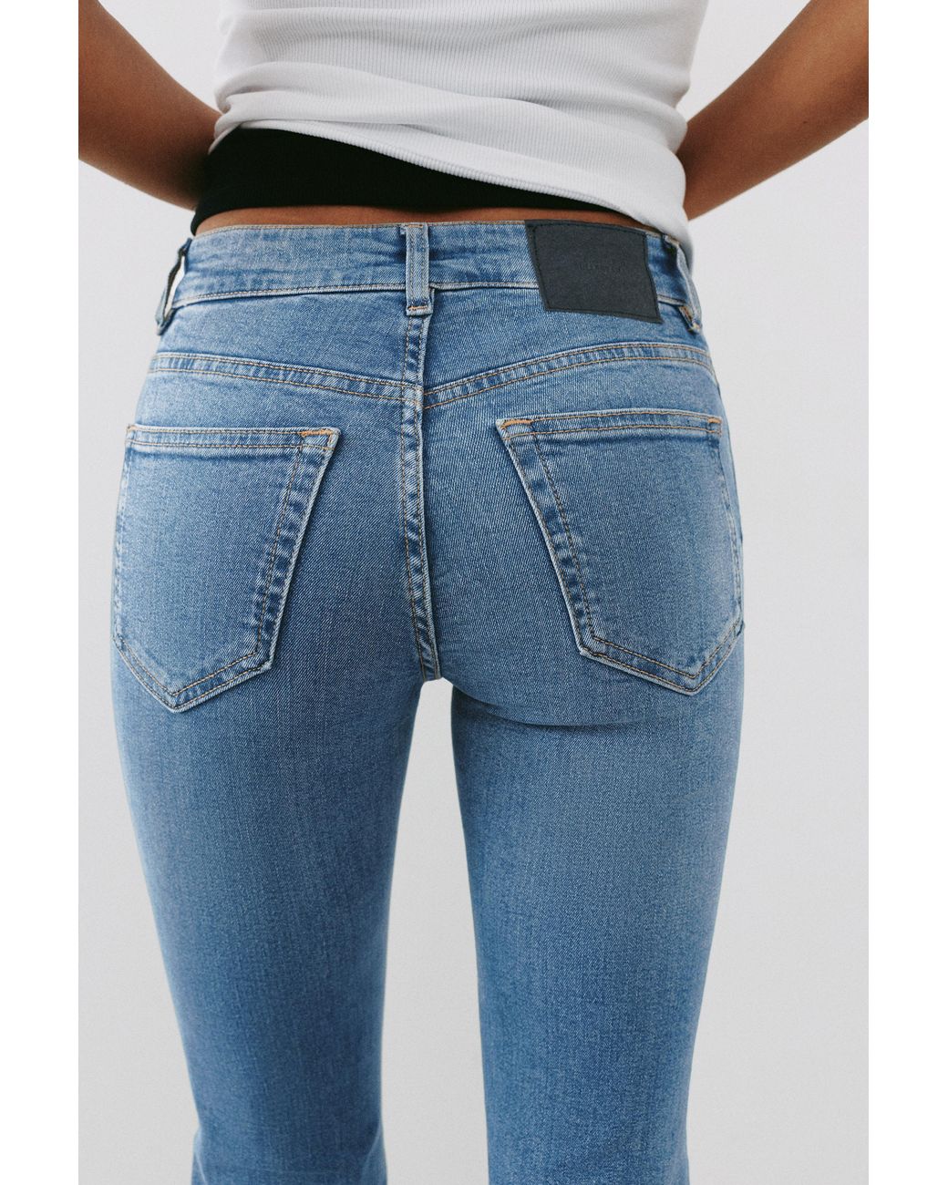 Jean Skinny Flare Pull&Bear en coloris Blue