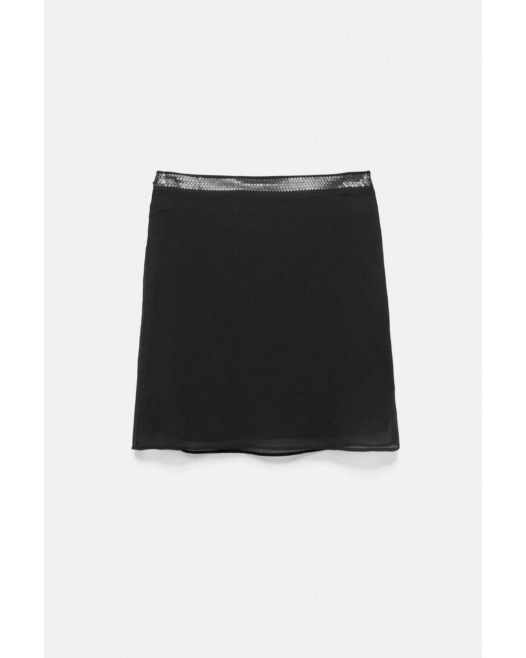 Pull&Bear Blue Straight Sequin Midi Skirt