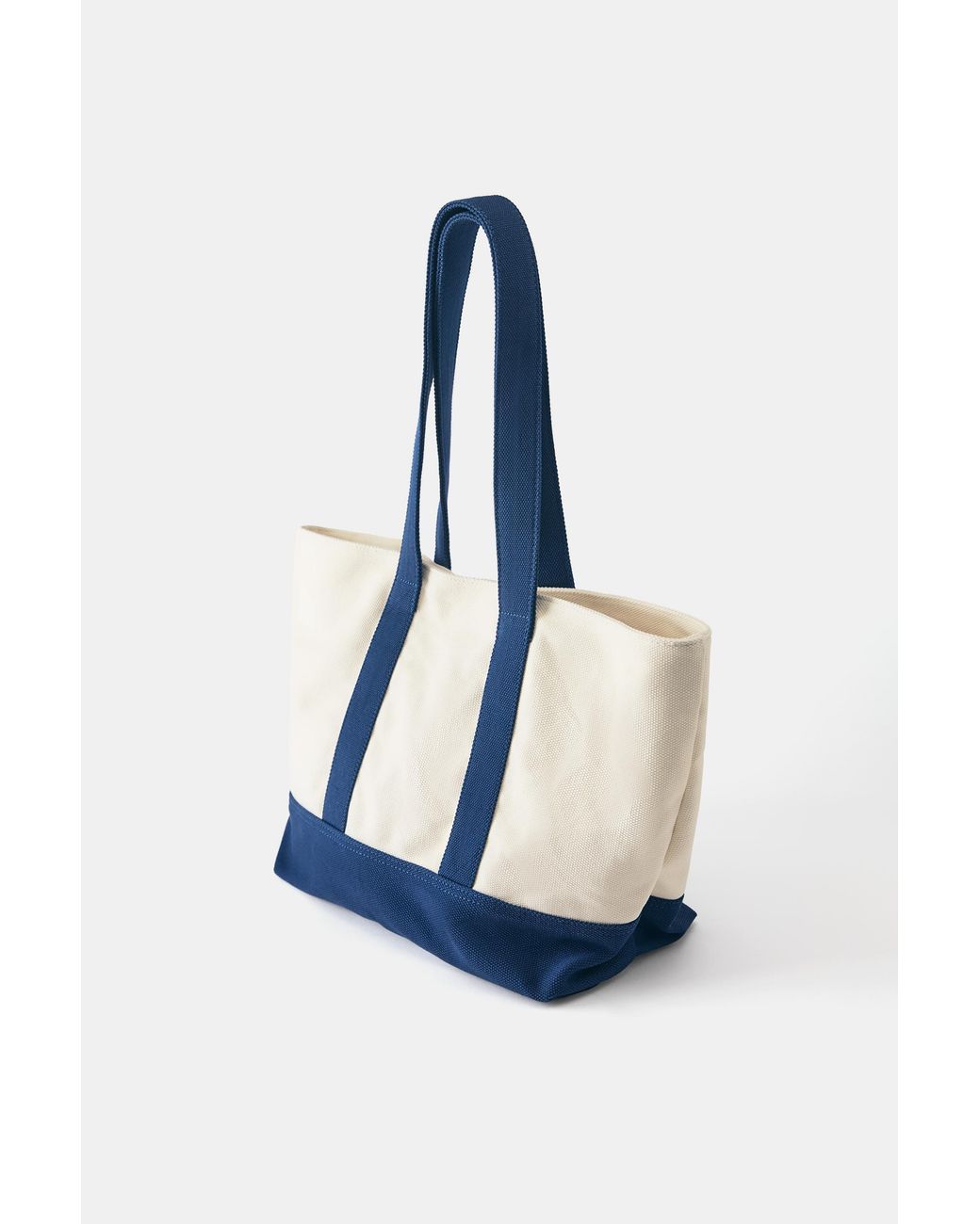 Pull&Bear Blue Canvas Tote Bag for men