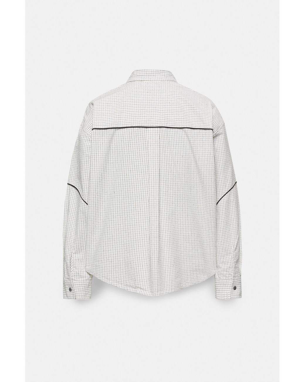 Pull&Bear Geruit Overhemd Met Print in het Gray voor heren