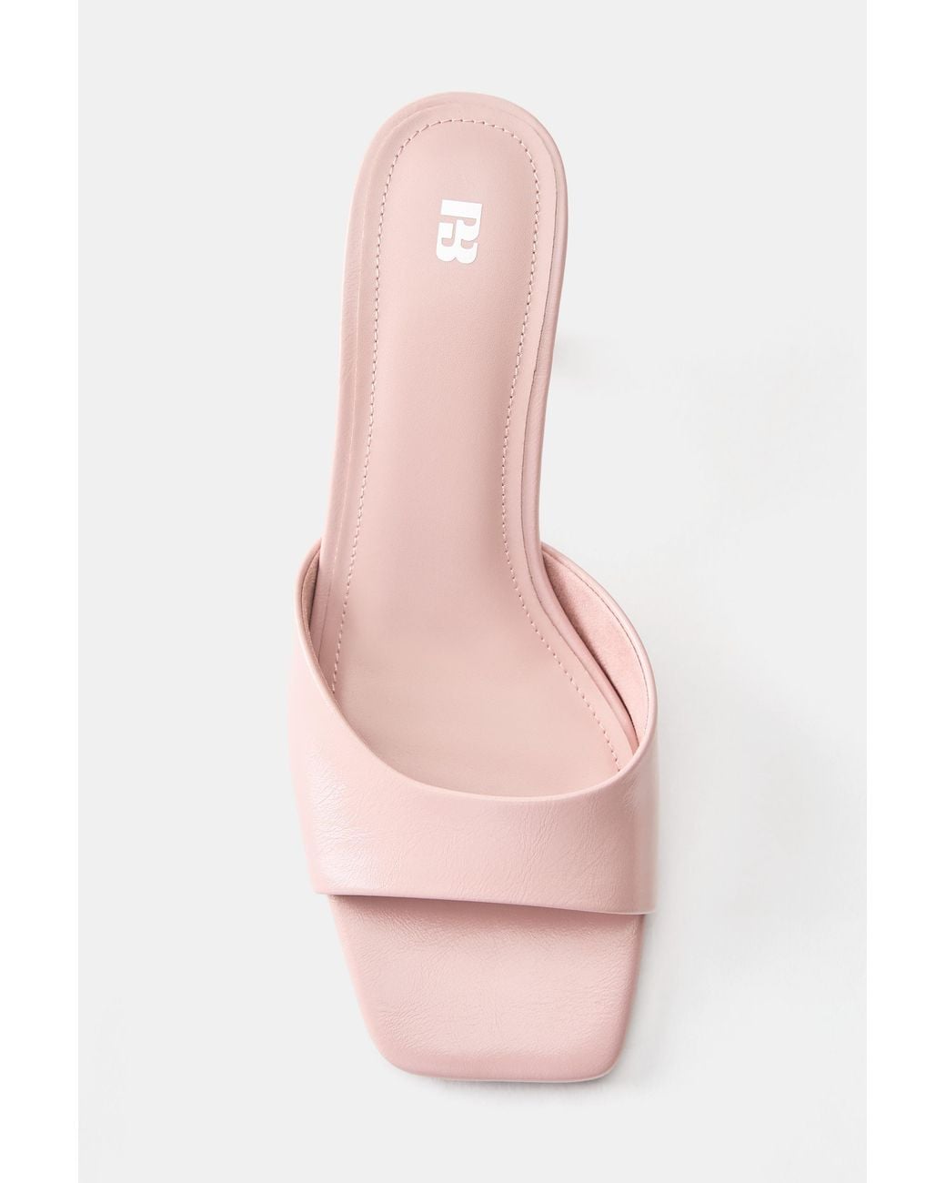 Pull&Bear Pink Heeled Mule Sandals