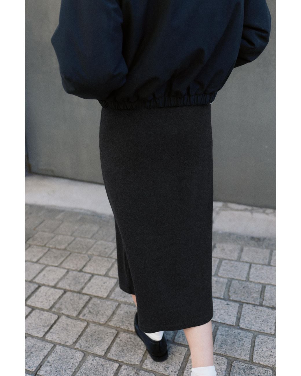 Pull&Bear Rechte Midirok Met Zachte Touch in het Gray