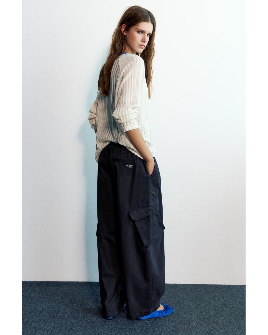Pull&Bear Barrel Cargobroek in het Black