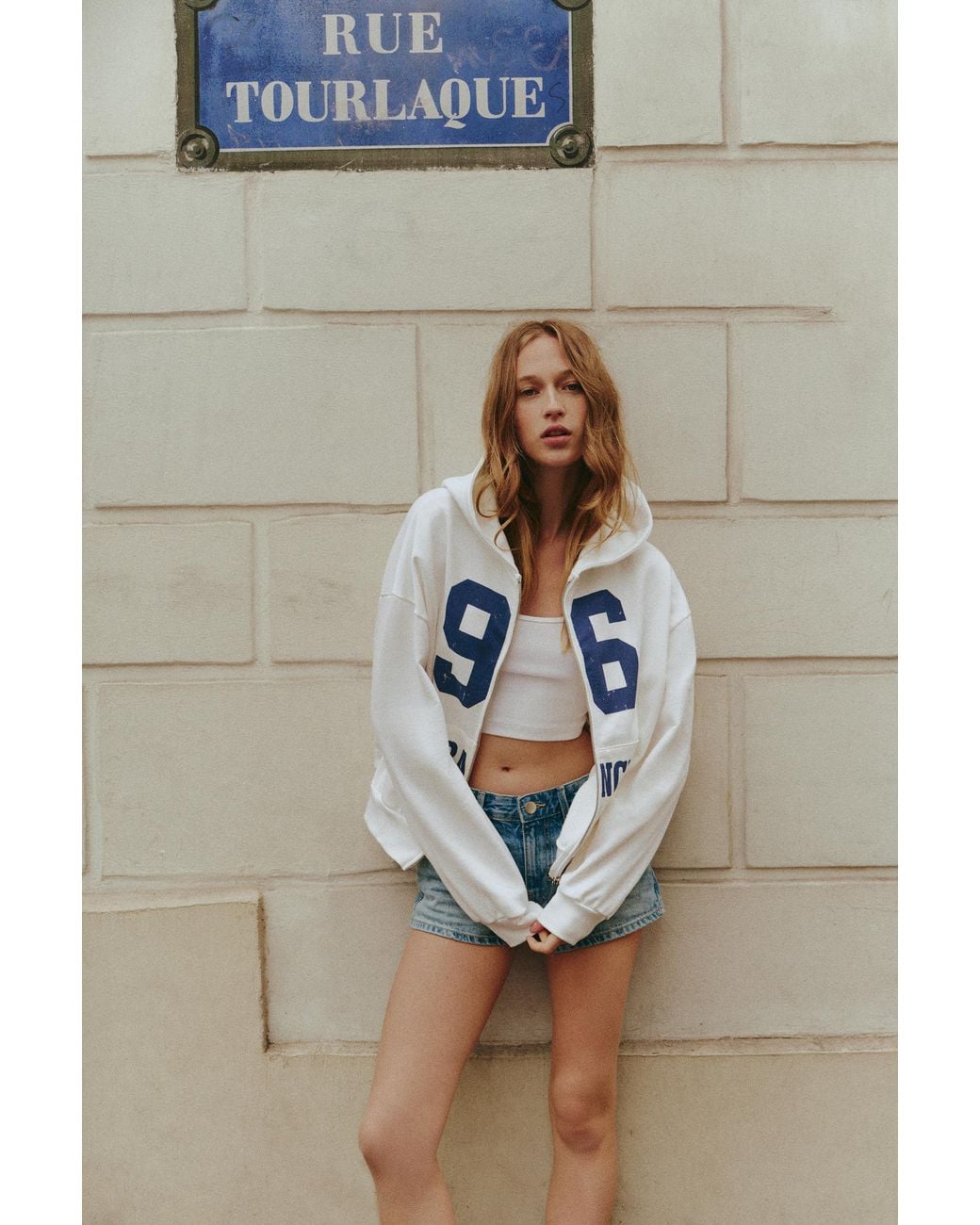 Pull&Bear Multicolor France Zip-Up Hoodie