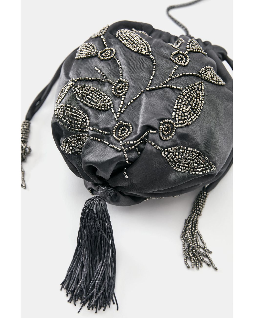 Borsa A Secchiello Con Perline di Pull&Bear in Blue