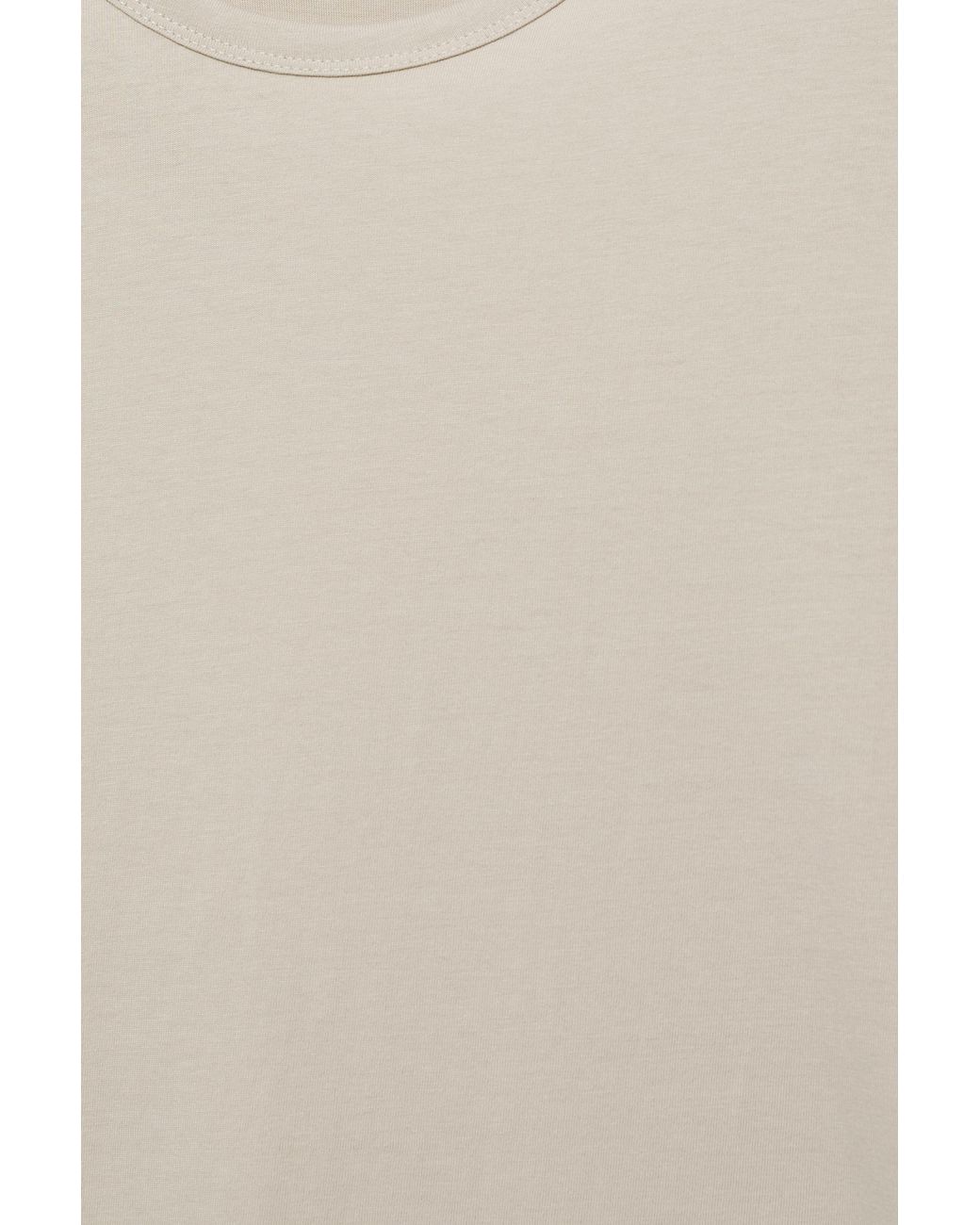 Pull&Bear Basic Slim Fit T-Shirt in het Natural voor heren