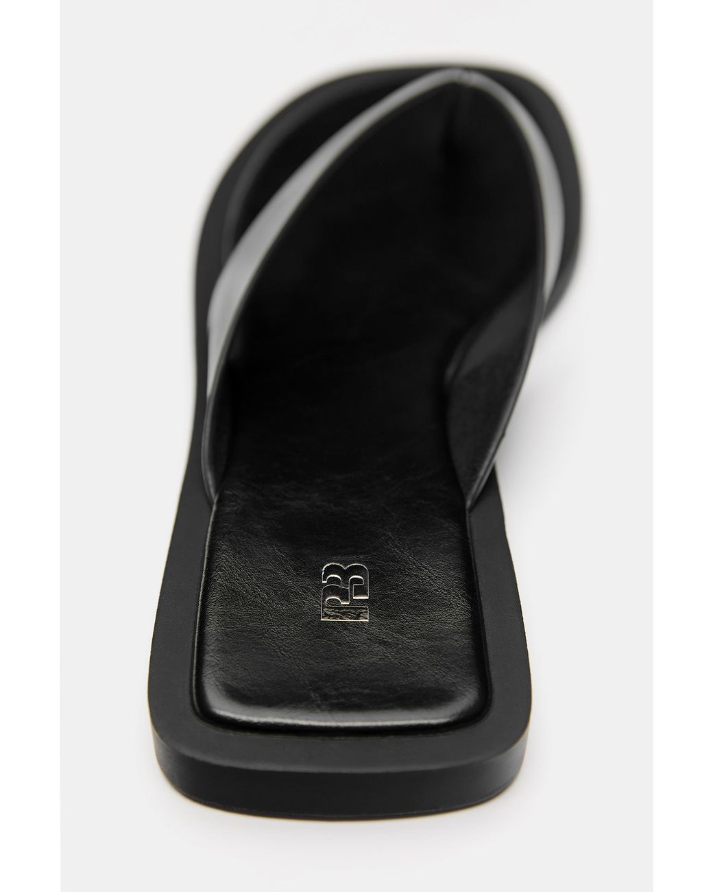 Pull&Bear Gray Flat Strappy Sandals