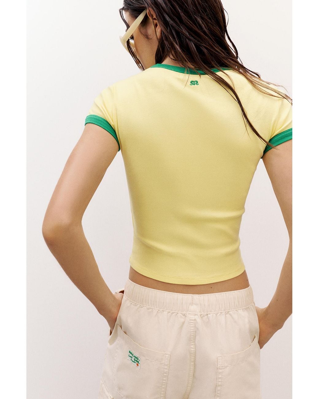Pull&Bear Yellow Copacabana Graphic T-Shirt