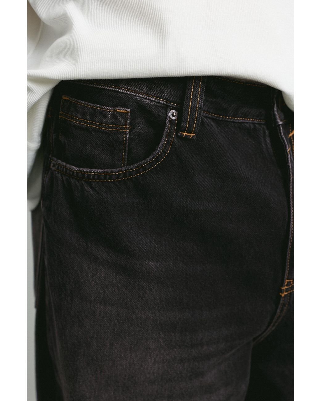 Pull&Bear Gray Relaxed Baggy Jeans for men