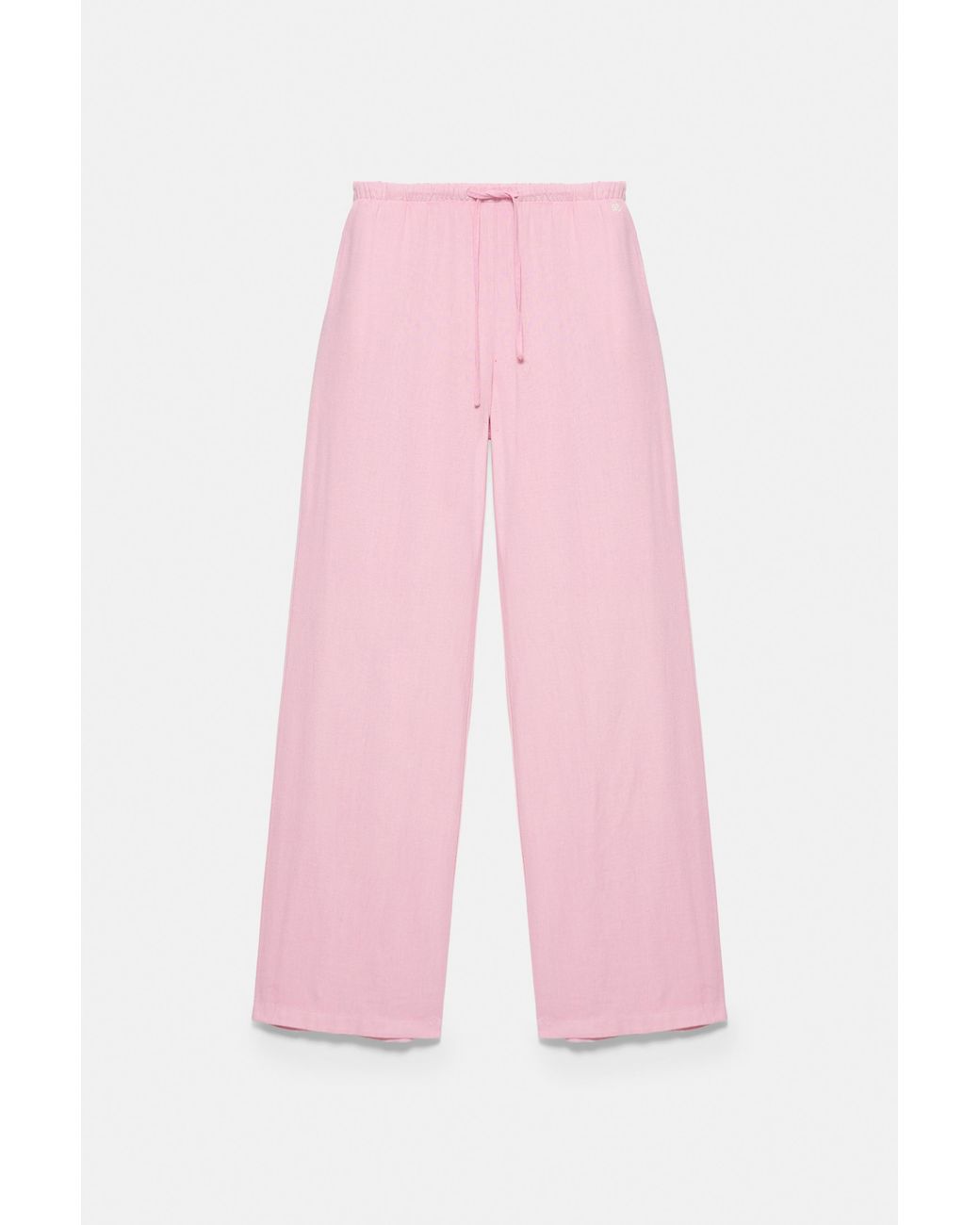 Pull&Bear Blue Linen Blend Joggers