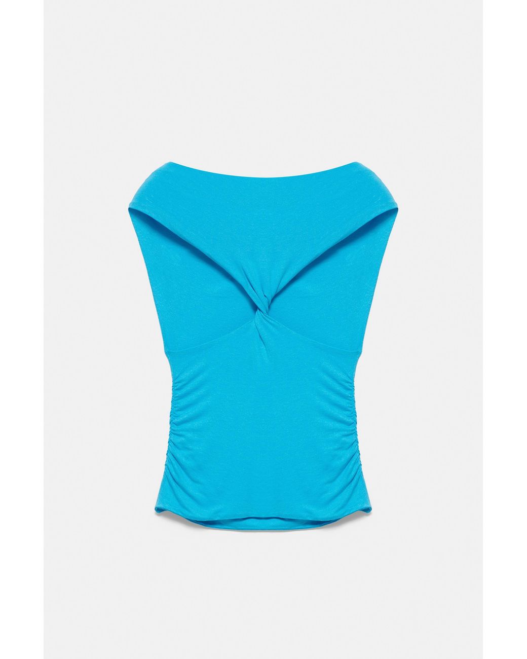 Top Asymétrique Froncé Pull&Bear en coloris Blue