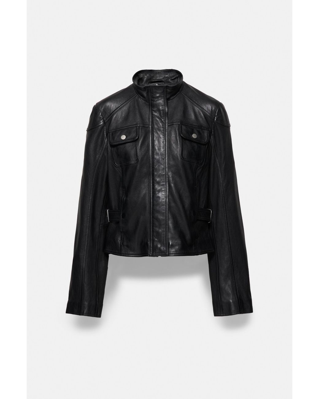 Pull&Bear Black 100% Sheepskin Jacket
