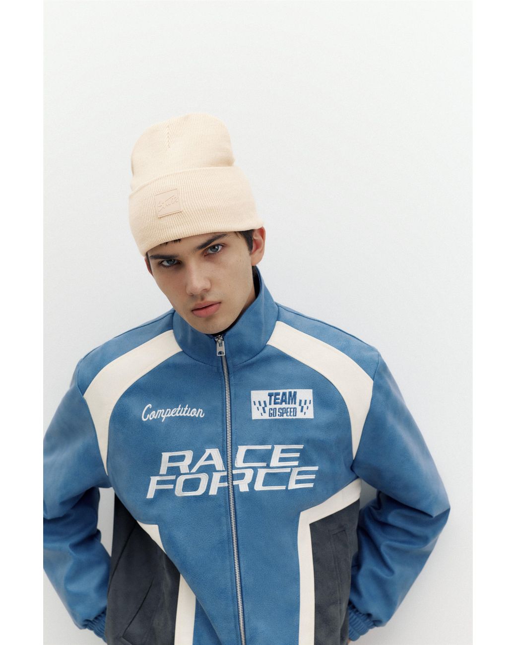 Pull&Bear Natural Stwd Beanie for men