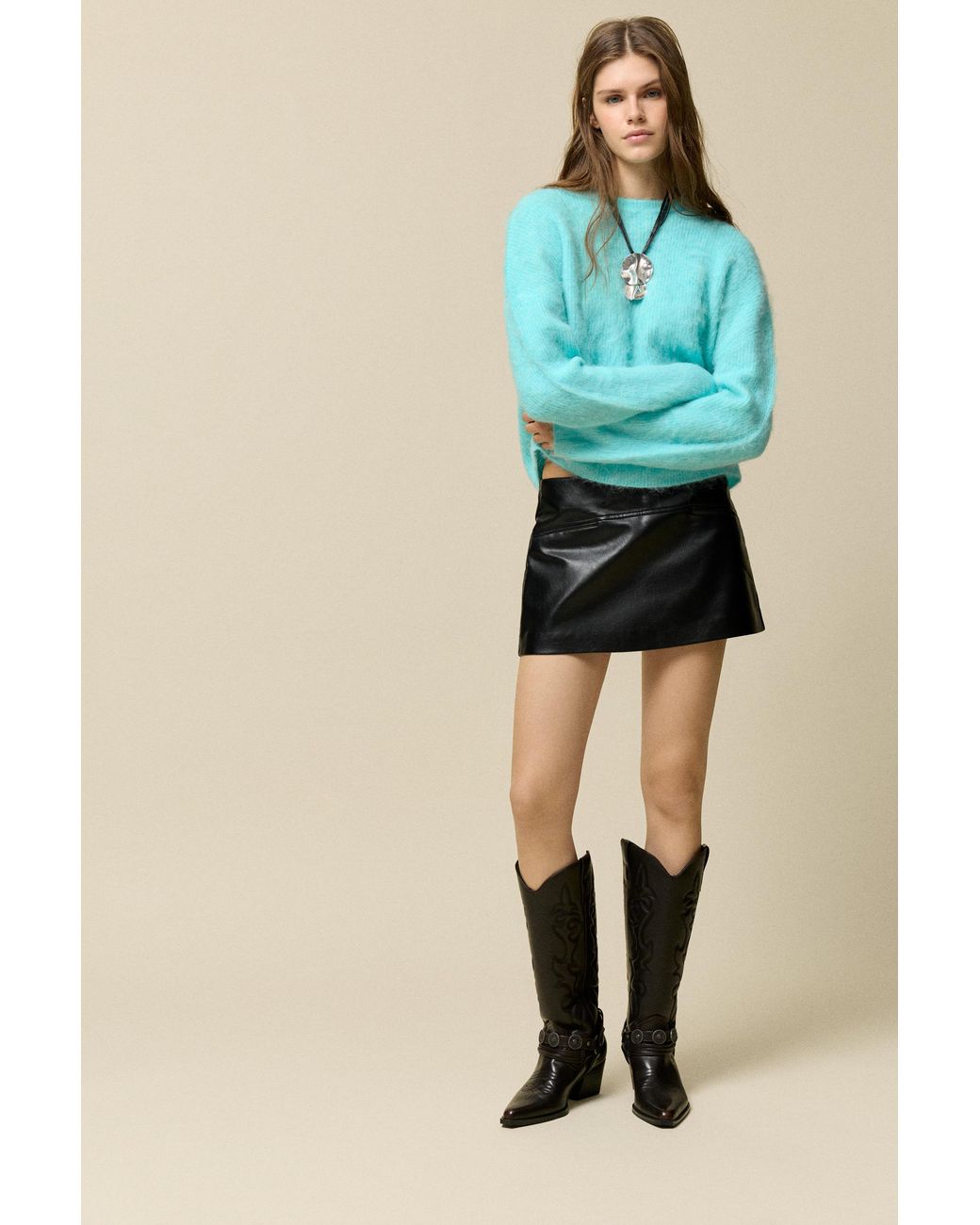 Pull&Bear Blue Soft-Touch Knit Jumper