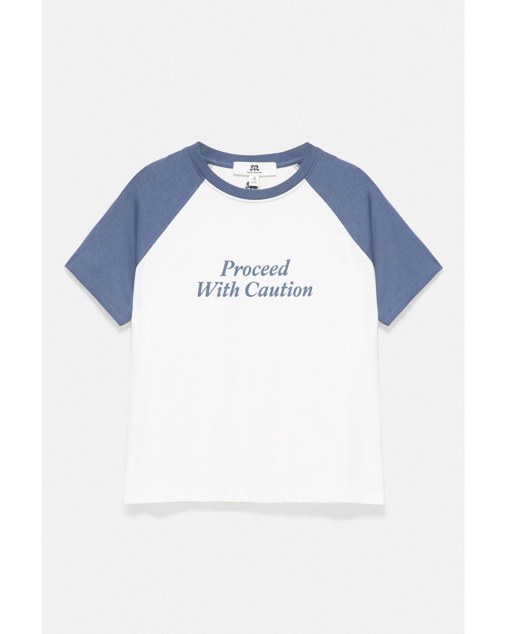 Pull&Bear Blue Slogan Raglan T-Shirt