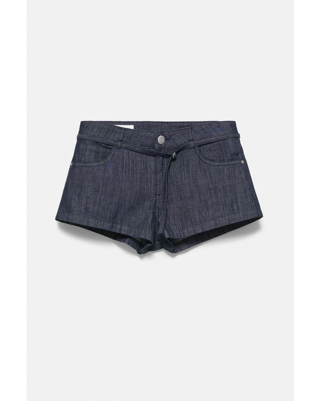 Pull&Bear Brown Denim Shorts With Belt
