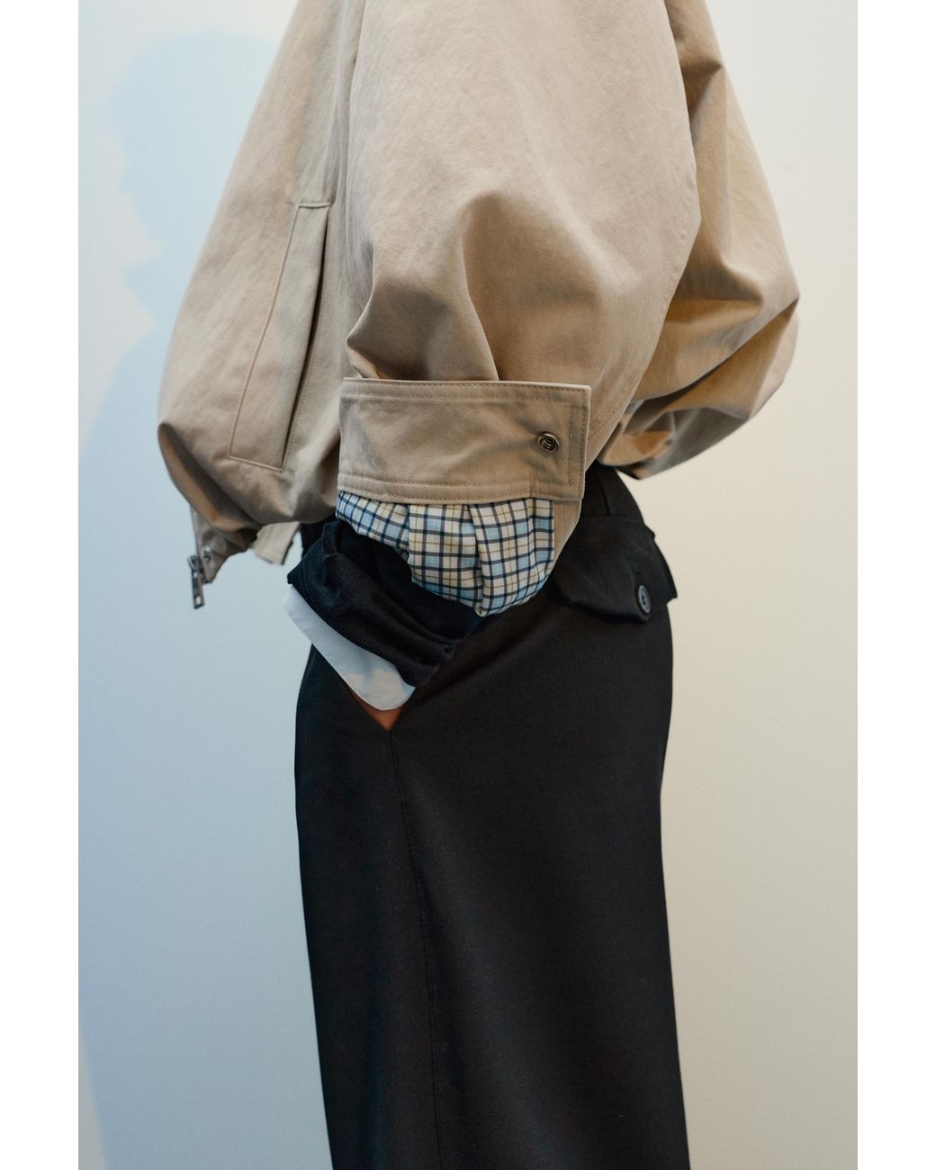 Pantalon Habillé Barrel Pull&Bear en coloris Black