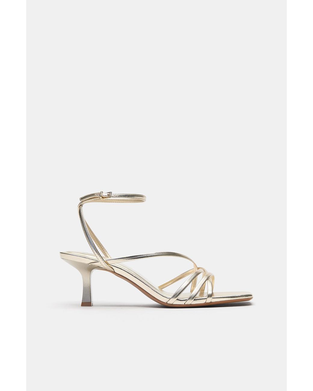 Pull&Bear Natural Strappy High-Heel Sandals