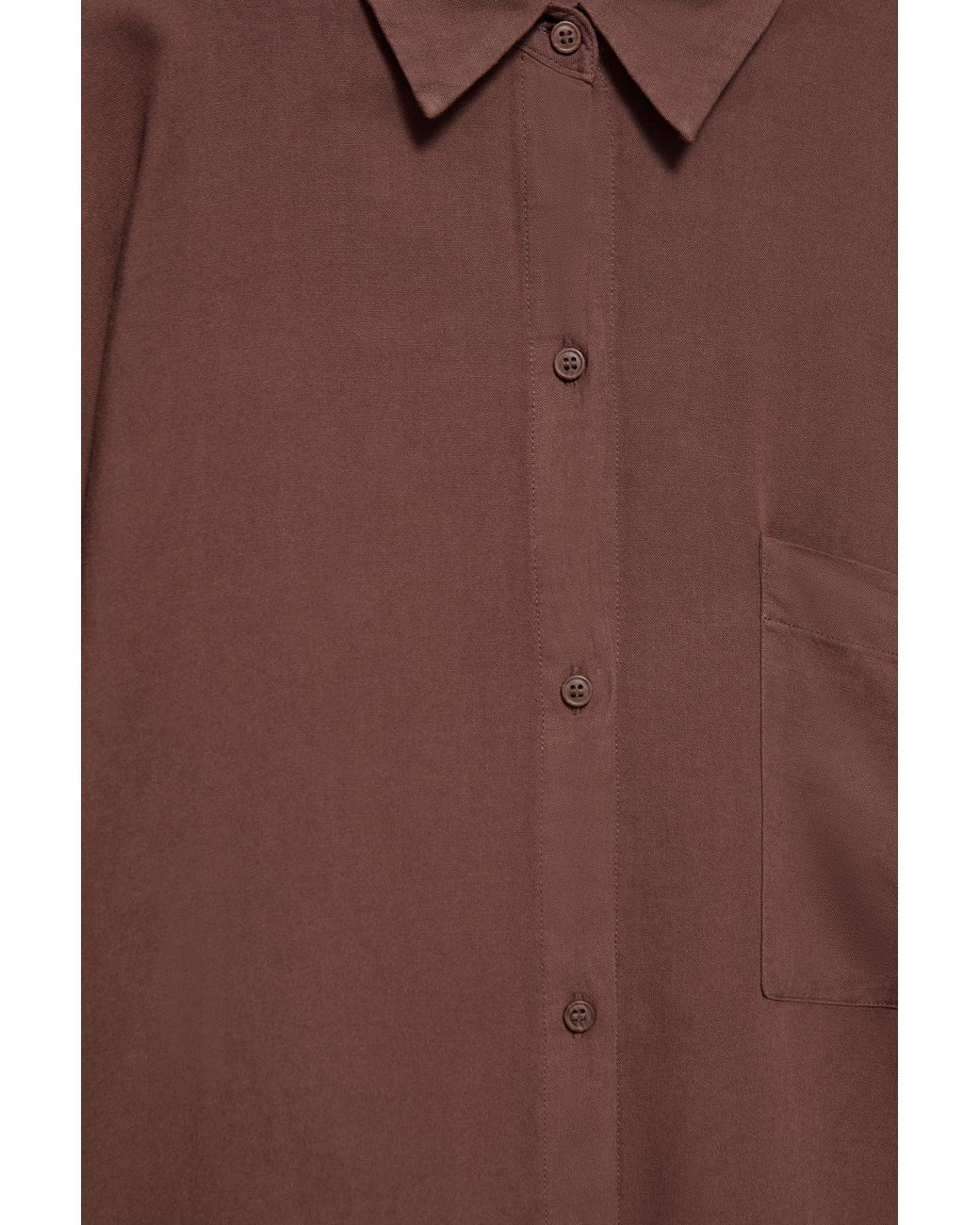 Chemise En Lin Pull&Bear en coloris Brown