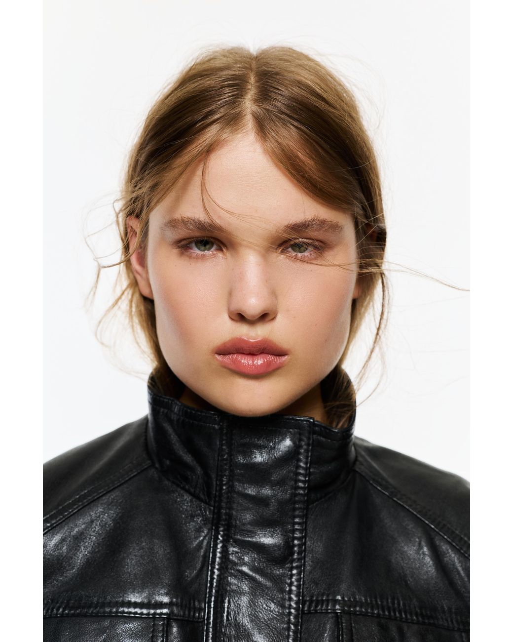 Pull&Bear Black 100% Sheepskin Jacket