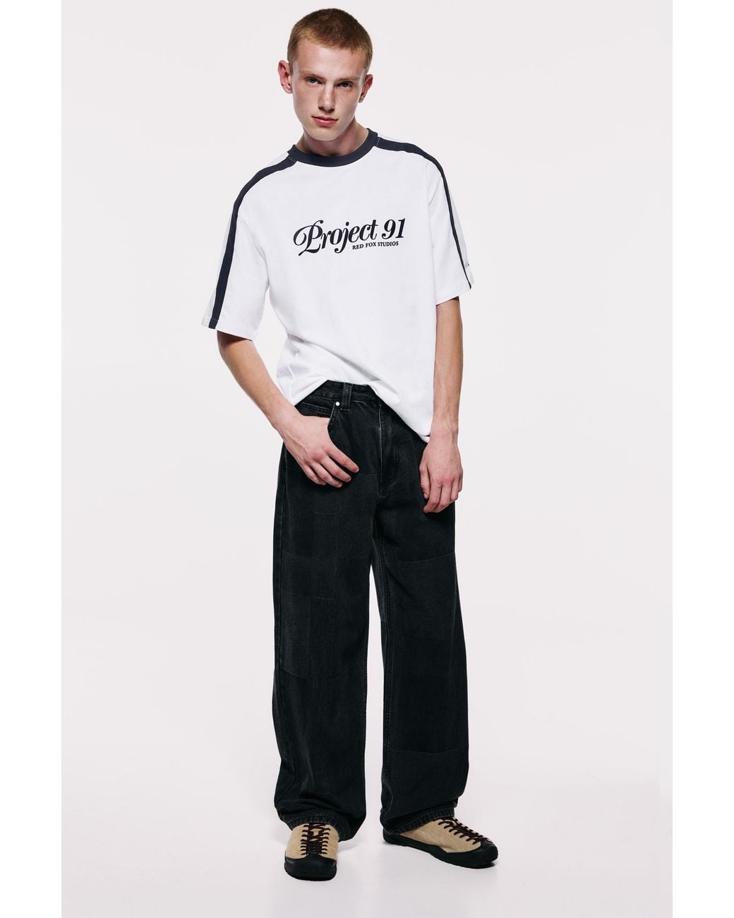 T-Shirt Graphique Project 91 Pull&Bear pour homme en coloris White
