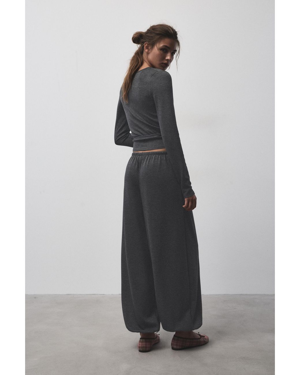 Pull&Bear Blue Fliessende Pumphose