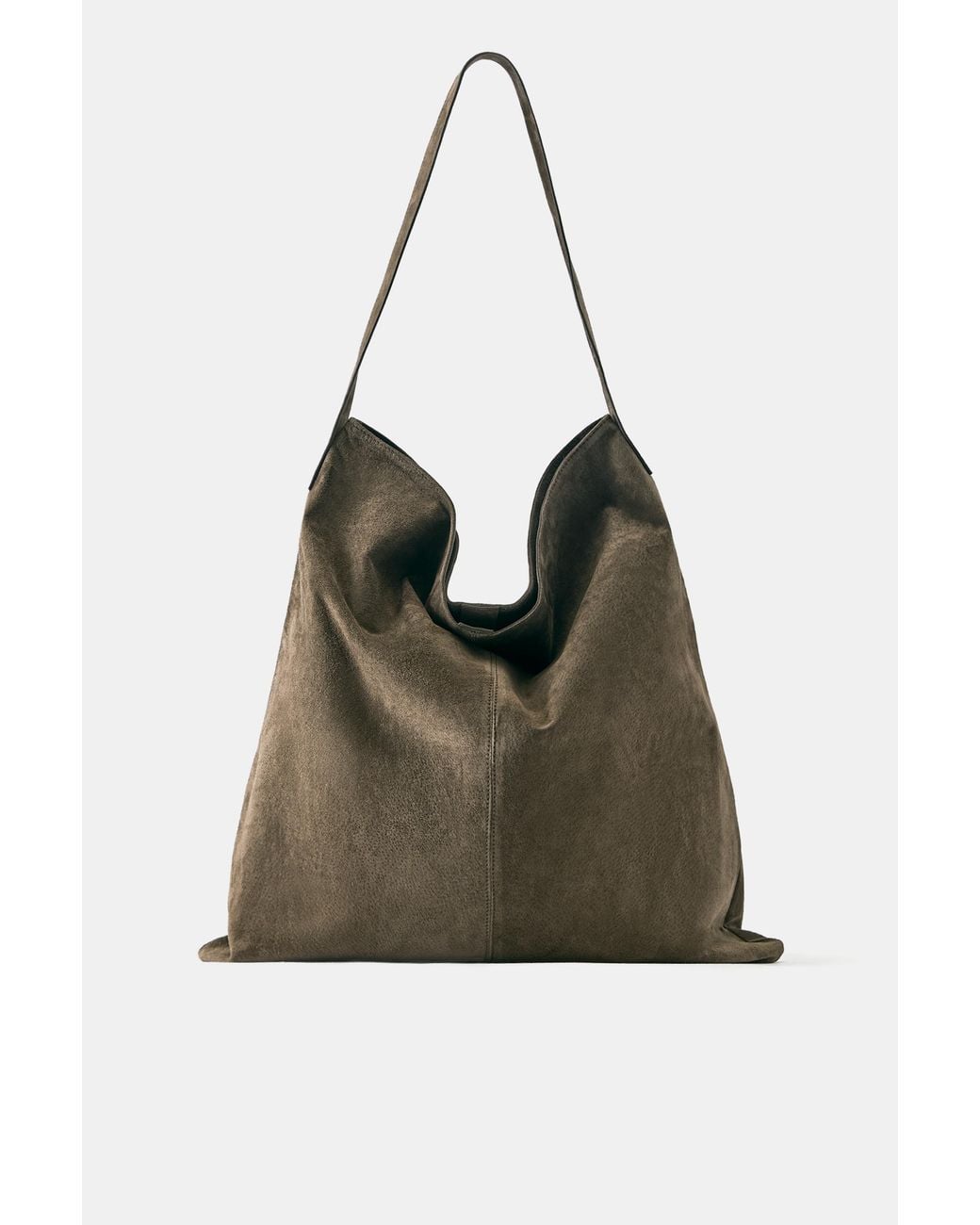 Pull&Bear Gray Leather Shopper Bag for men