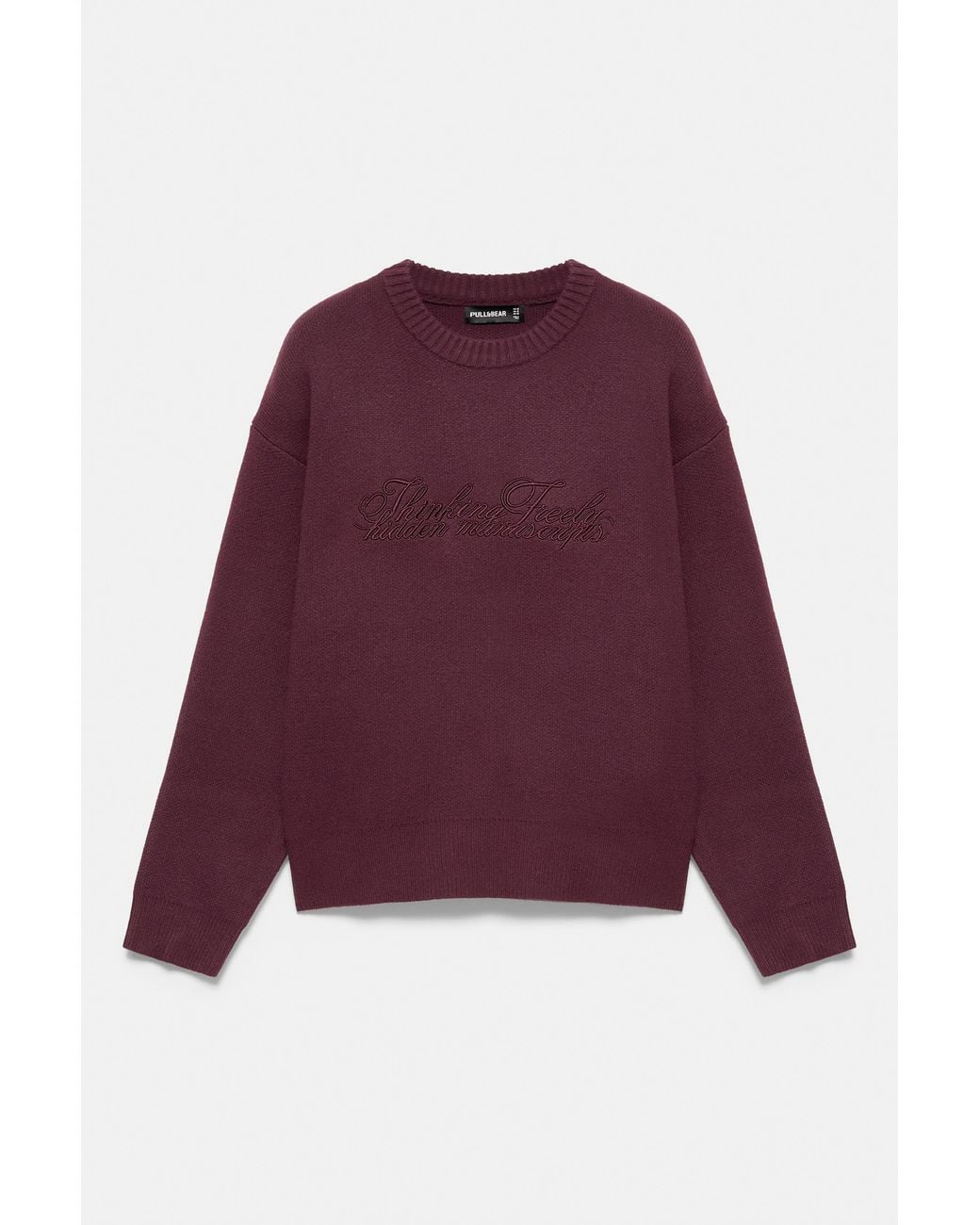 Pull Brodé Pull&Bear pour homme en coloris Purple