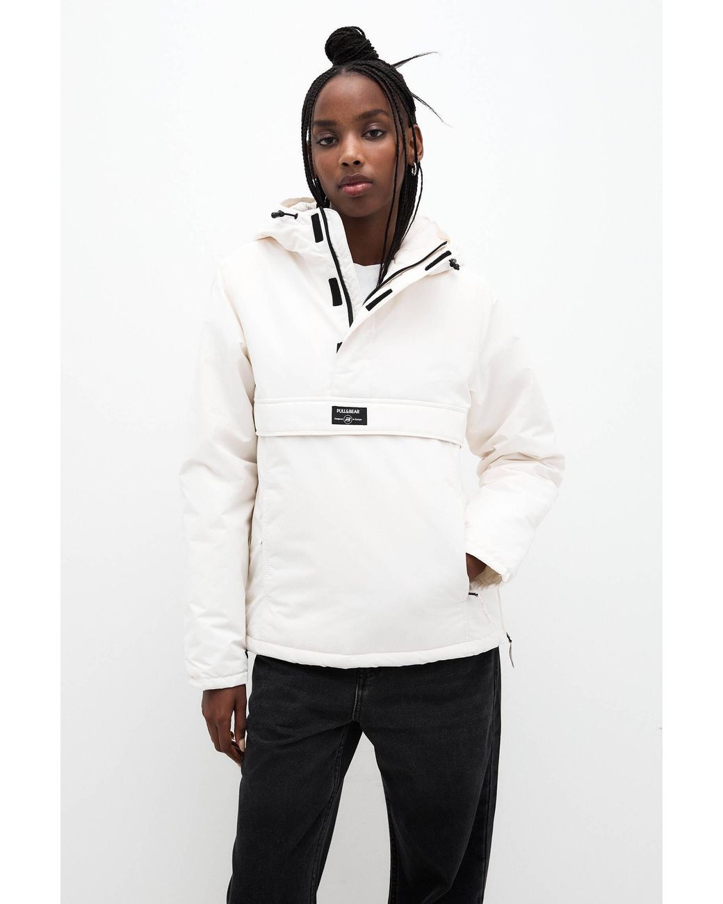 Pull&Bear Jacket With Pouch Pocket in White Lyst UK